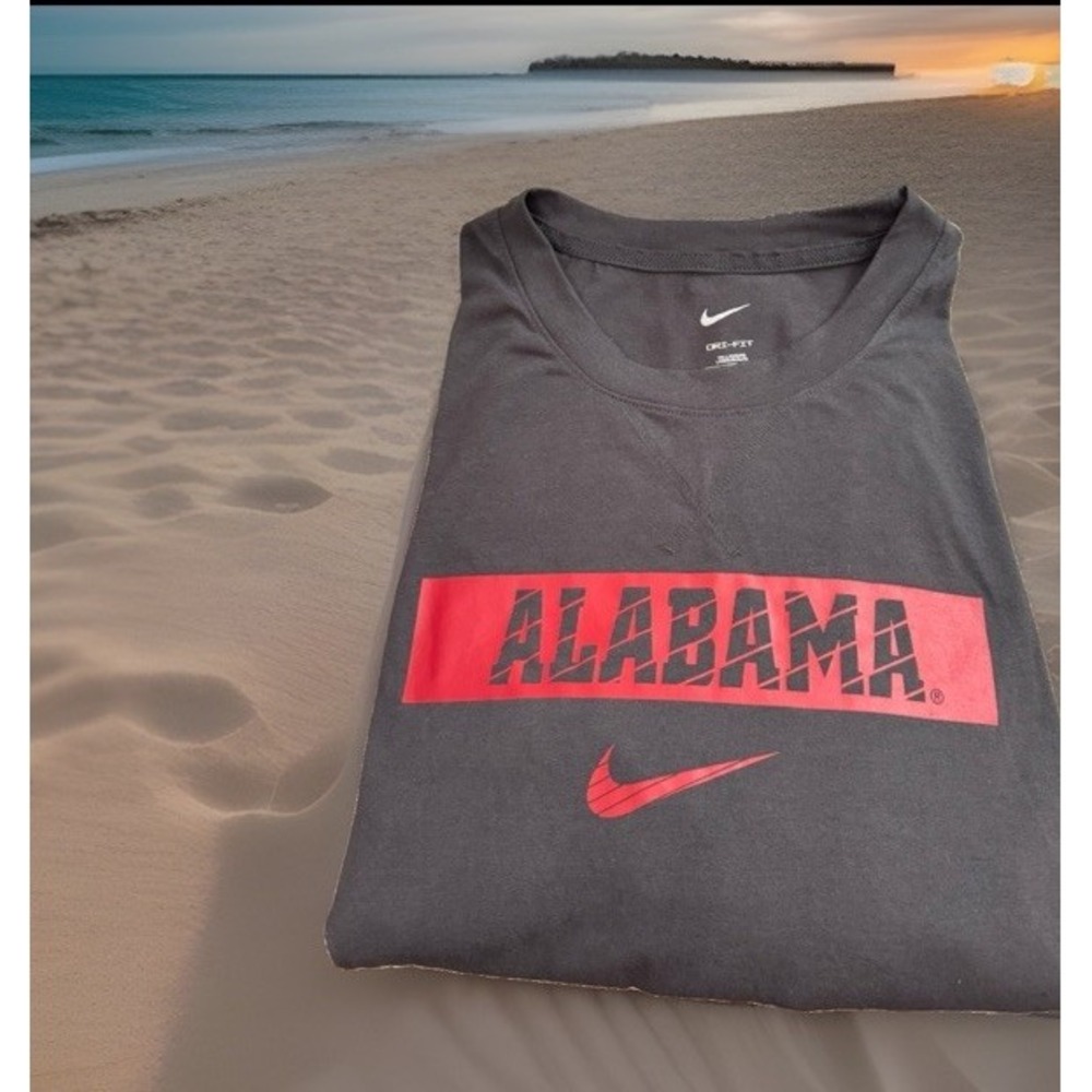 Alabama Crimson Tide Nike Shirt Men 2XL Gray DRI-FIT Performance Crew 24/32.5